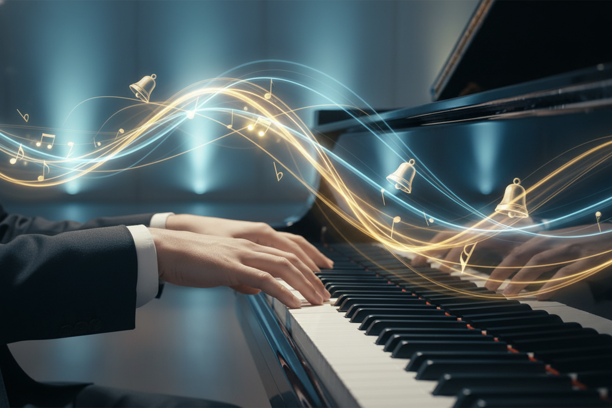 De betovering van carol of the bells op piano