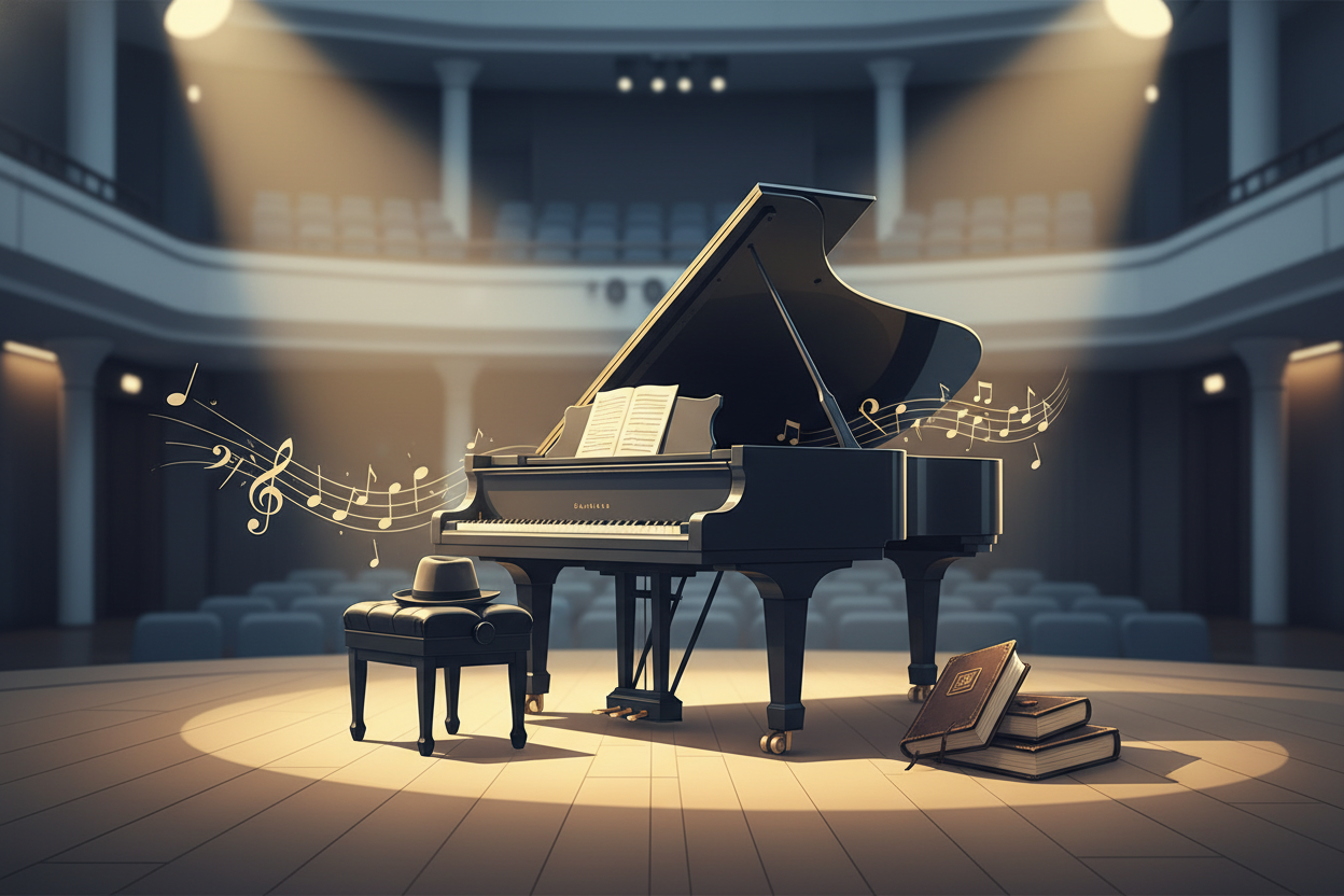 De charme van the entertainer als pianosong